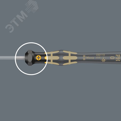 Отвёртка антистатическая для прецизионных работ 1567 IPR TORX PLUS ESD Kraftform Micro 1 IPR x 40 мм - фото 4