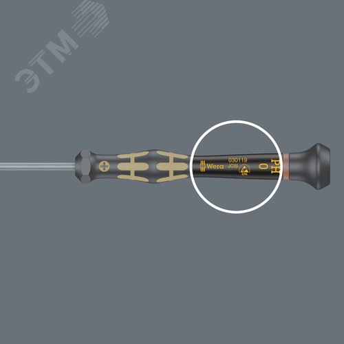 Отвёртка антистатическая для прецизионных работ 1567 IPR TORX PLUS ESD Kraftform Micro 1 IPR x 40 мм - фото 5