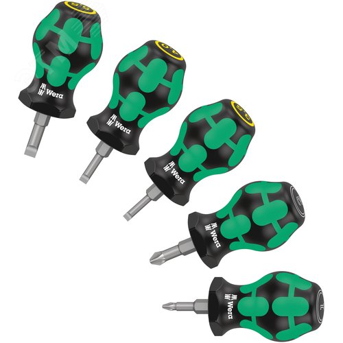 Набор коротких отвёрток Stubby Set 2 5 предметов - WERA