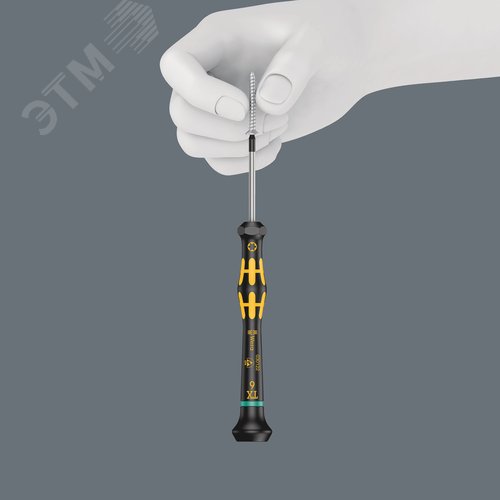 Отвёртка антистатическая для прецизионных работ 1567 TORX HF ESD Kraftform Micro с функцией фиксации крепежа TX 5X40 мм - фото 4