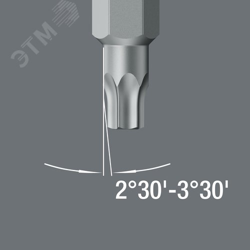 Бита 867/1 Z Wedge TORX конический шлиц для лучшей фиксации крепежа вязкая твердость хвостовик 1/4 C 6.3 TX 15X25 мм - фото 2