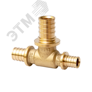 Тройник 20х25х16 переходной, аксиальный, латунь