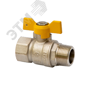 Кран шаровой газовый 1/2'ВН ручка бабочка