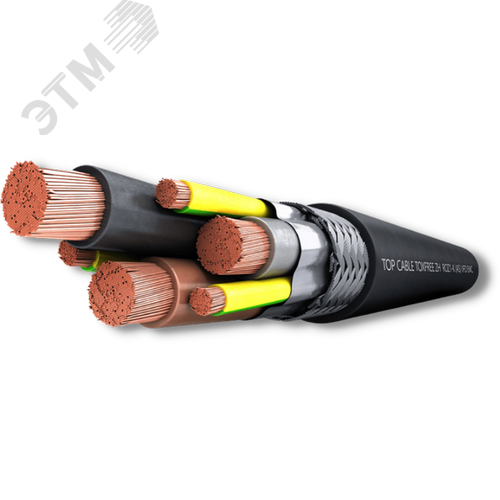 Кабель для двигателей TOP DRIVE (TOXFREE) ZH ROZ1-K EMC 3x10+3G1,5 0,6/1kV - TopCable