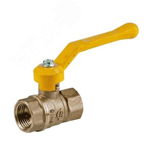 Кран шаровой латунь газ Ду 15 Ру40 ВР полнопроходной рычаг 115008 - ГАЛЛОП