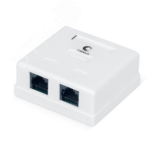 Розетка компьютерная RJ-45, категория 5e, двойная, внешняя, Dual IDC - Cabeus
