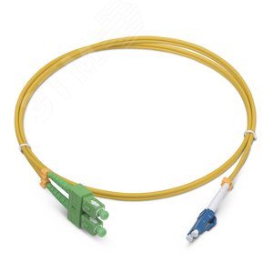 Патч-корд оптический duplex 10м SC/APC-LC/UPC 9/125 sm LSZH - Cabeus