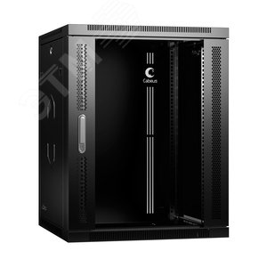 Шкаф телекоммуникационный настенный 19дюймов 15U (SH-05F-15U60/45-BK) - Cabeus