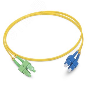 Шнур оптический duplex 10м SC/APC-ST/UPC 9/125 sm  LSZH FOP(d)-9-SC/APC-ST/UPC-10m (FOP(d)-9-SC/APC-ST/UPC-10m) - Cabeus