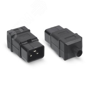 Вилка С20 разборная, 16А, 250 V, черная - Cabeus