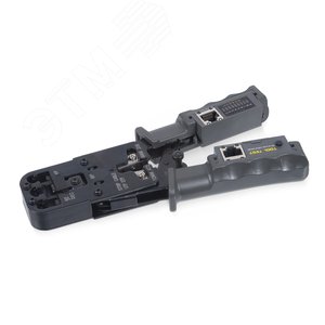 Инструмент обжимной 3 в 1 для RJ-45, RJ-11/12 с тестером для витой пары - Cabeus