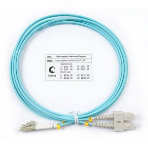 Патч-корд оптический duplex 2м LC-SC 50/125MM OM3 LSZH - Cabeus