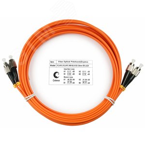 Патч-корд оптический duplex 10м FC-FC 62,5/125MM LSZH - Cabeus