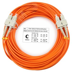 Патч-корд оптический duplex 15м SC-SC 62,5/125MM LSZH - Cabeus