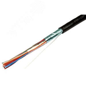 Кабель витая пара FTP-10P-Cat.3-OUT экранированная FTP (F/UTP), категория 3, 10 пар (24 AWG), одножильный (solid), для внешней прокладки, UV PE (FTP-10P-Cat.3-OUT) - Cabeus