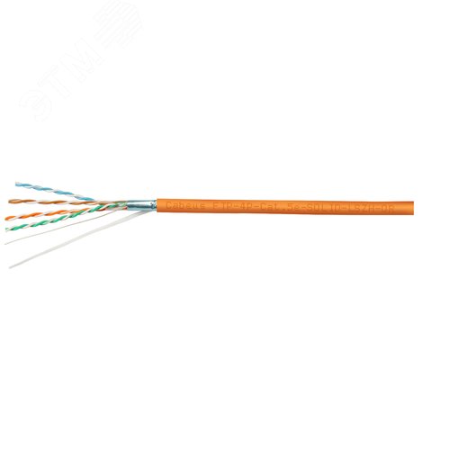 Витая пара F/UTP Cat 5e 4 пары 24 AWG solid LSZH нг(А)-HF 305м - фото 2