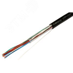 Кабель витая пара UTP-10P-Cat.3-OUT UTP (U/UTP), категория 3, 10 пар (24 AWG), одножильный (solid), для внешней прокладки, UV PE (UTP-10P-Cat.3-OUT) - Cabeus