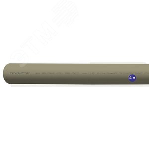 Труба полипропиленовая 75x12.5 SDR 6 PN 25 PPR армированная стекловолокном белая, хлыст 4м - Политэк