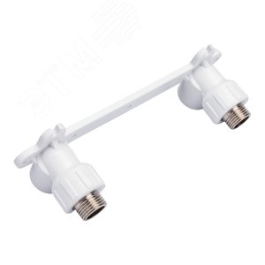 Планка монтажная 25x1/2' НР для смесителя, с водорозетками, полипропиленовая PPR белая - фото 3