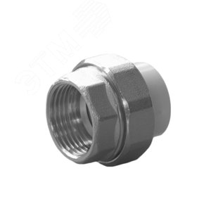 Муфта разъемная 20x1/2' ВР полипропиленовая PPR американка, белая - Политэк