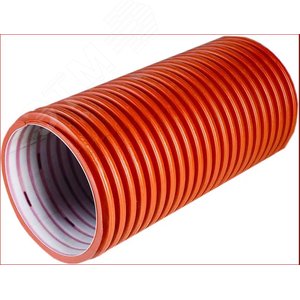 Труба ПЭ гофрированная двухслойная 368/315 SN8 с перфорацией 120гр 3отв - 6м. - Политэк