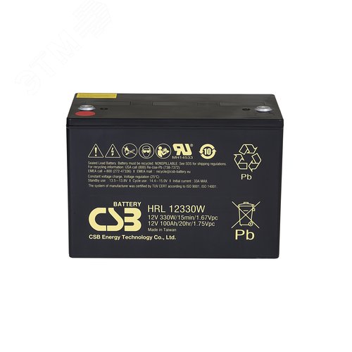 Аккумулятор HRL 12В 330W (CSB HRL12330W) - CSB