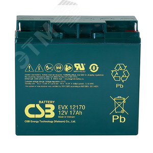 Аккумулятор EVX 12В 17Ач (CSB EVX12170) - CSB