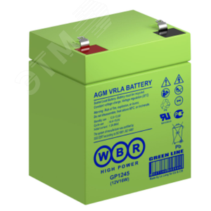 Аккумулятор GP 12В 16W (WBR  GP1245(16W)) - WBR