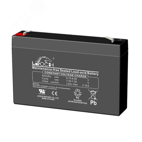 Аккумулятор DJW 6В 7,2Ач (DJW6-7.2) - Leoch Battery