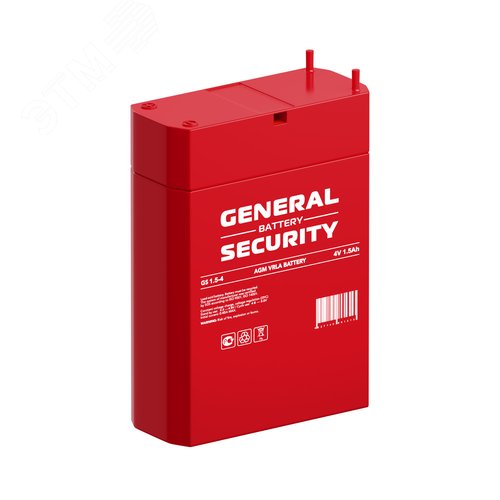 Аккумулятор GS 4В 1,5Ач (GS1.5-4 GENERAL SECURITY) - General Security