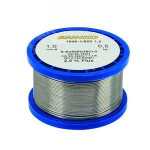 Припой канифольный мягкий 60% 500г. диаметр 1 мм (992133)