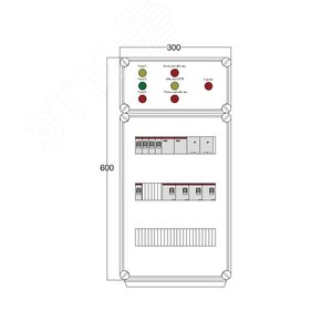 Щит управления электрообогревом DEVIBOX FHR 2x1700 D330 (в комплекте с терморегулятором и датчиком температуры) (DBFR02) - DEVIbox