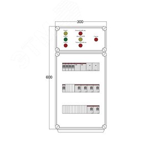 Щит управления электрообогревом DEVIBOX FHR 3x1700 D330 (в комплекте с терморегулятором и датчиком температуры) (DBFR03) - DEVIbox