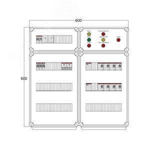 Щит управления электрообогревом DEVIBOX FHR 4x1700 D330 (в комплекте с терморегулятором и датчиком температуры) (DBFR04) - DEVIbox