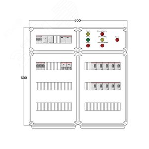 Щит управления электрообогревом DEVIBOX FHR 5x1700 D330 (в комплекте с терморегулятором и датчиком температуры) (DBFR05) - DEVIbox