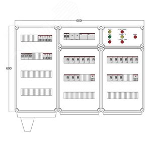 Щит управления электрообогревом DEVIBOX FHR 9x1700 D330 (в комплекте с терморегулятором и датчиком температуры) (DBFR07) - DEVIbox