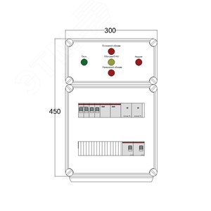 Щит управления электрообогревом DEVIBOX FHR 1x2800 D330 (в комплекте с терморегулятором и датчиком температуры) (DBFR08) - DEVIbox