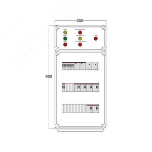 Щит управления электрообогревом DEVIBOX FHR 3x2800 D330 (в комплекте с терморегулятором и датчиком температуры) (DBFR10) - DEVIbox