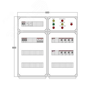 Щит управления электрообогревом DEVIBOX FHR 4x2800 D330 (в комплекте с терморегулятором и датчиком температуры) (DBFR11) - DEVIbox