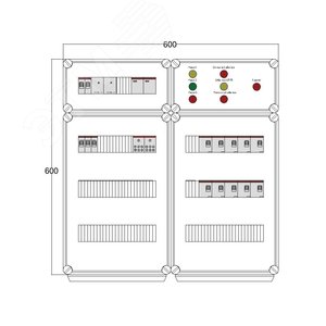 Щит управления электрообогревом DEVIBOX FHR 5x2800 D330 (в комплекте с терморегулятором и датчиком температуры) (DBFR12) - DEVIbox