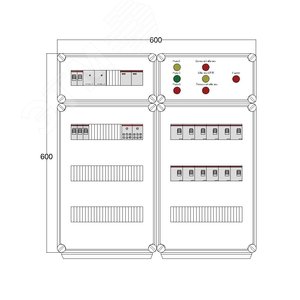 Щит управления электрообогревом DEVIBOX FHR 6x2800 D330 (в комплекте с терморегулятором и датчиком температуры) (DBFR13) - DEVIbox