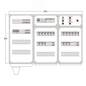 Щит управления электрообогревом DEVIBOX FHR 9x2800 D330 (в комплекте с терморегулятором и датчиком температуры) (DBFR14) - DEVIbox