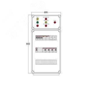 Щит управления электрообогревом DEVIBOX FHR 2x4400 D330 (в комплекте с терморегулятором и датчиком температуры) (DBFR16) - DEVIbox