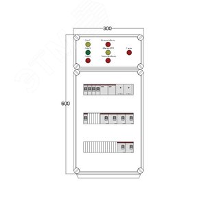 Щит управления электрообогревом DEVIBOX FHR 3x4400 D330 (в комплекте с терморегулятором и датчиком температуры) (DBFR17) - DEVIbox