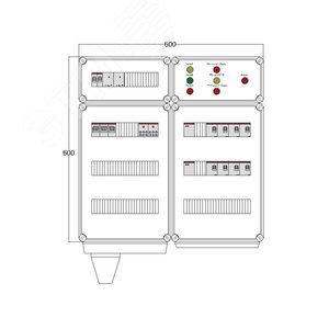 Щит управления электрообогревом DEVIBOX FHR 4x4400 D330 (в комплекте с терморегулятором и датчиком температуры) (DBFR18) - DEVIbox