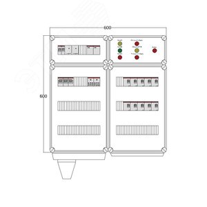 Щит управления электрообогревом DEVIBOX FHR 5x4400 D330 (в комплекте с терморегулятором и датчиком температуры) (DBFR19) - DEVIbox