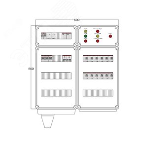 Щит управления электрообогревом DEVIBOX FHR 6x4400 D330 (в комплекте с терморегулятором и датчиком температуры) (DBFR20) - DEVIbox