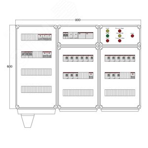 Щит управления электрообогревом DEVIBOX FHR 9x4400 D330 (в комплекте с терморегулятором и датчиком температуры) (DBFR21) - DEVIbox