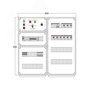 Щит управления электрообогревом DEVIBOX HR 9x1700 D850 (в комплекте с терморегулятором) (DBR007) - DEVIbox