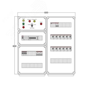 Щит управления электрообогревом DEVIBOX HR 12x1700 D850 (в комплекте с терморегулятором) (DBR008) - DEVIbox